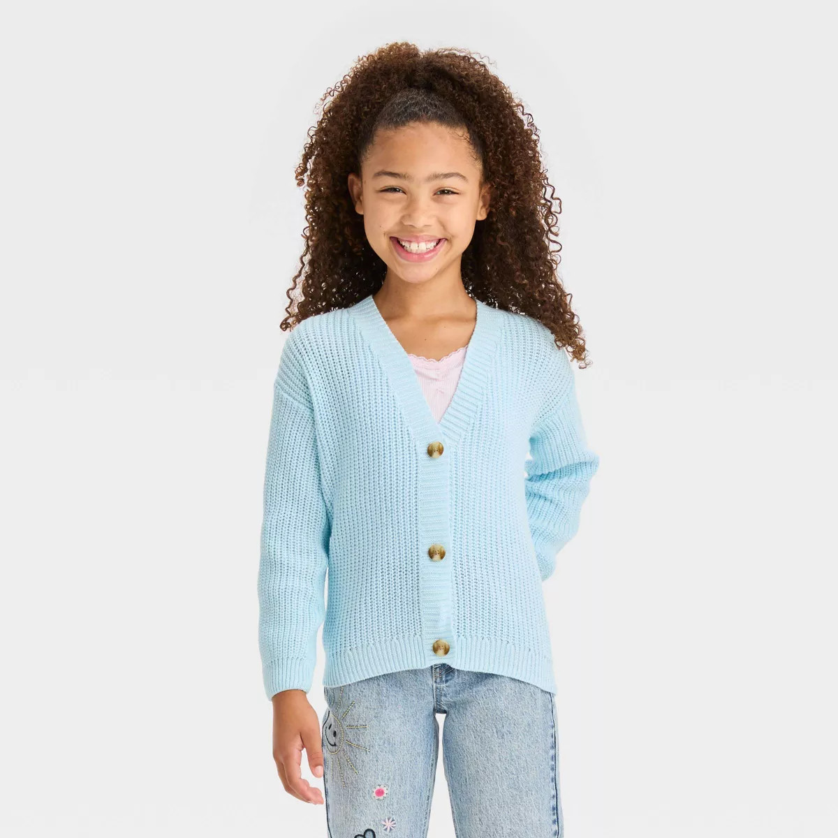 Girls' Button-Front Cardigan - Cat & Jack™ | Target