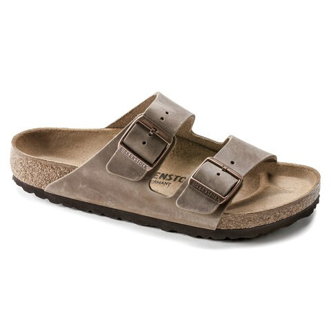 Arizona Oiled Leather Tobacco Brown Two-Strap Sandals | Birkenstock USA