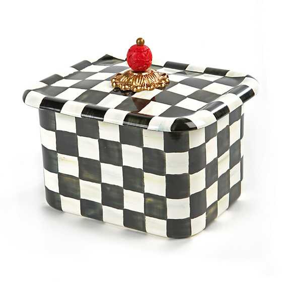 MacKenzie-Childs | Courtly Check Enamel Recipe Box | MacKenzie-Childs