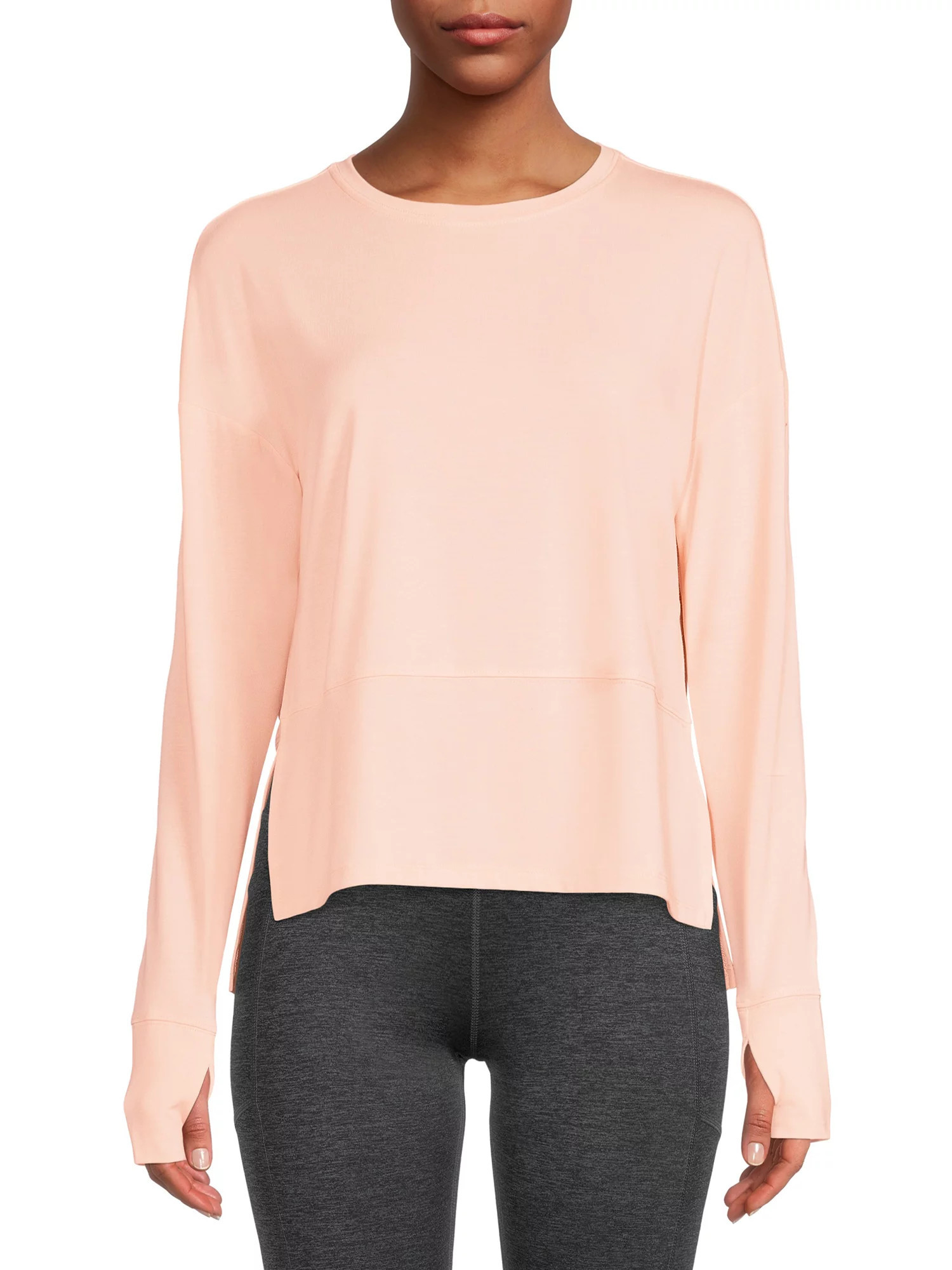 Avia Women's Long Sleeve Crew Neck T-Shirt With Thumbholes | Walmart (US)