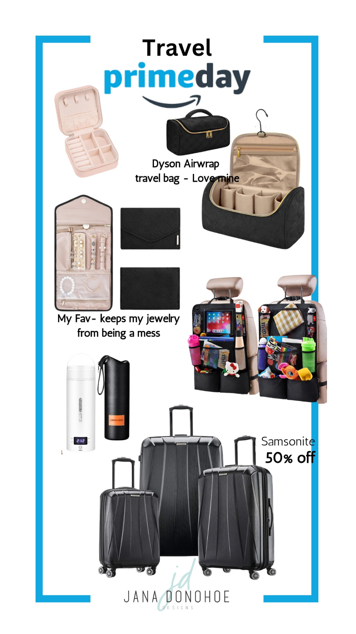 Amazon prime day sale. Travel items. I love my jewelry case and my Dyson air wrap travel bag so much. 

#LTKFindsUnder100 #LTKSaleAlert #LTKTravel