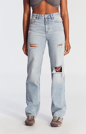 PacSun Light Blue Ripped '90s Boyfriend Jeans | PacSun