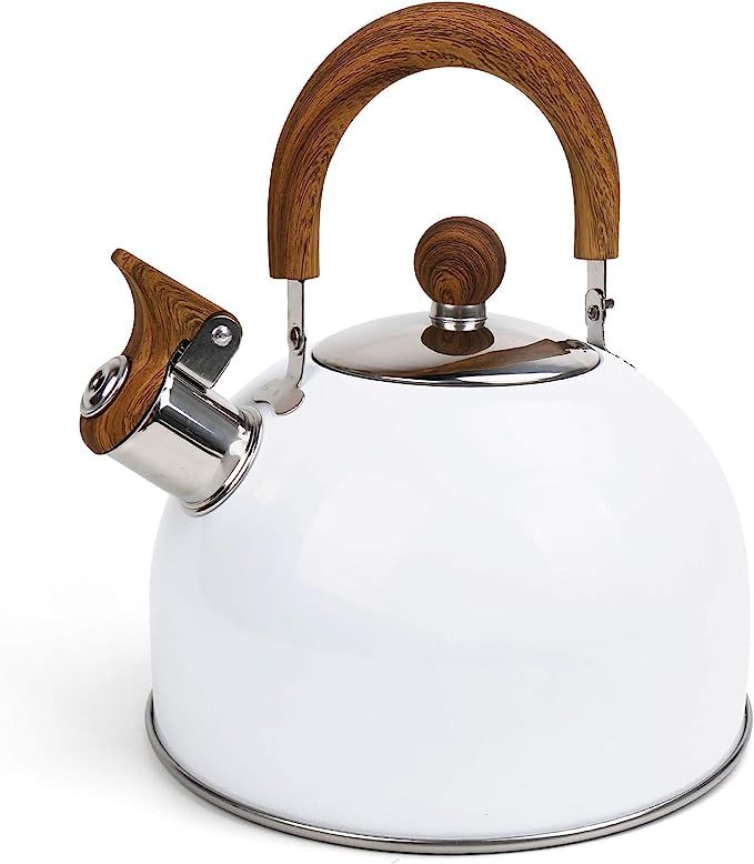Flantor Tea Kettles Stainless Steel Whistling Teapot, 2.5 Quart Whistling Food Grade Stainless St... | Amazon (US)