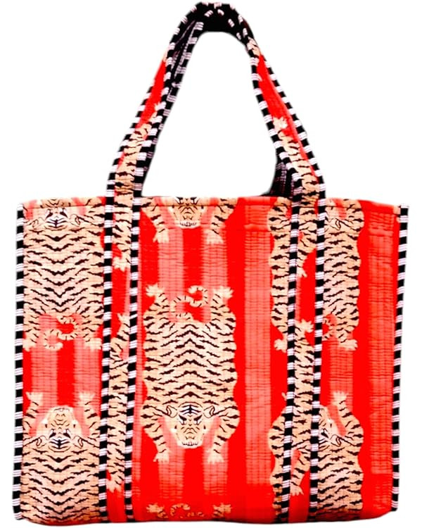 COTSILER Women Tote Bags Lightweight 18x16 Zipper Travel Bag Purse Cotton Shoulder Tote Bags For ... | Amazon (US)