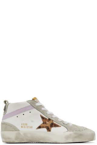 SSENSE Exclusive White & Gray Mid Star Classic Sneakers | SSENSE