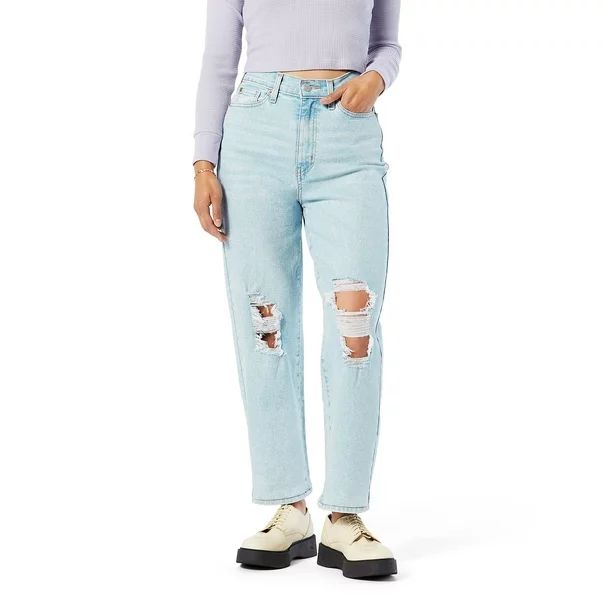 Signature by Levi Strauss & Co. Juniors' Ultra High Rise '90s Straight Fit Jeans | Walmart (US)