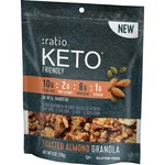 Ratio Trio Toasted Almond Granola Cereal, 1g Sugar, Keto Friendly, 8 oz Resealable Bag | Walmart (US)