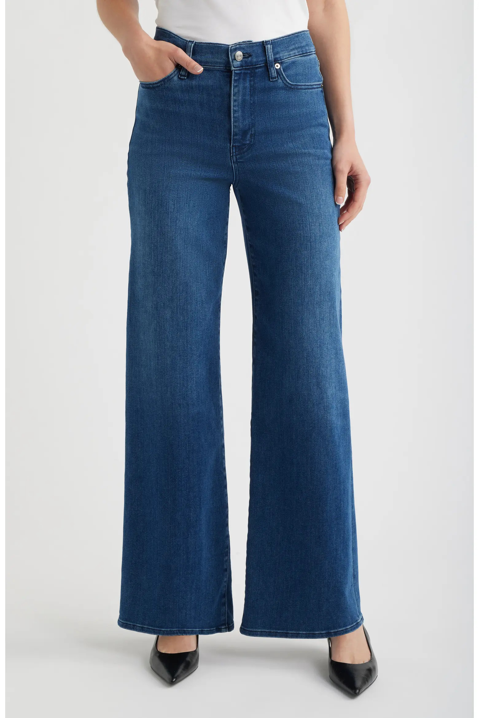 FRAME Le Slim Palazzo High Waist Wide Leg Jeans (Women) | Nordstrom | Nordstrom
