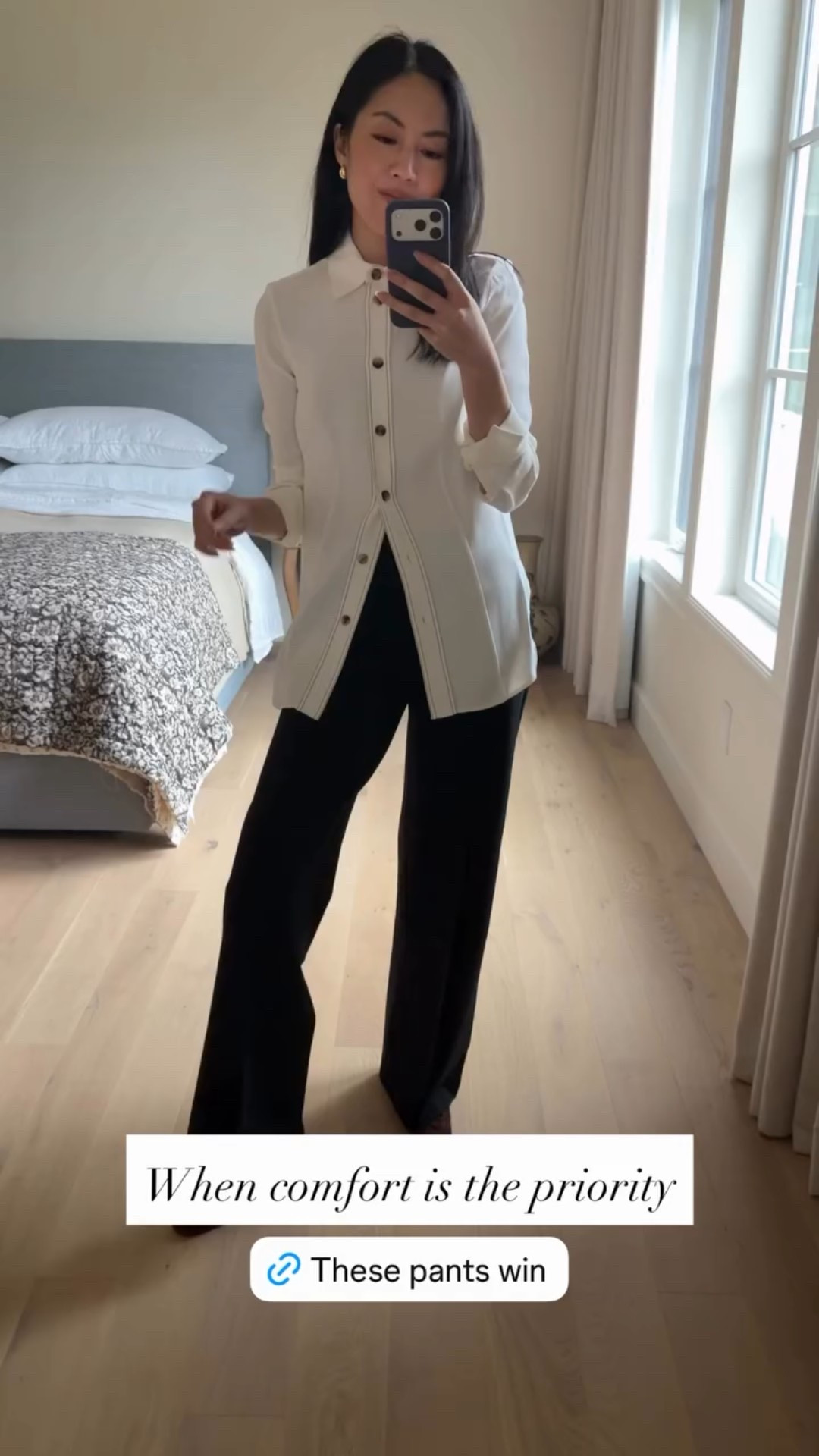 Ultra comfortable black pants by Spanx. Shop now!

#classicstyle
#traveloutfit
#comfortableoutfit
#polishedcasual
#springstyle

#LTKmomlife #LTKSeasonal #LTKootd