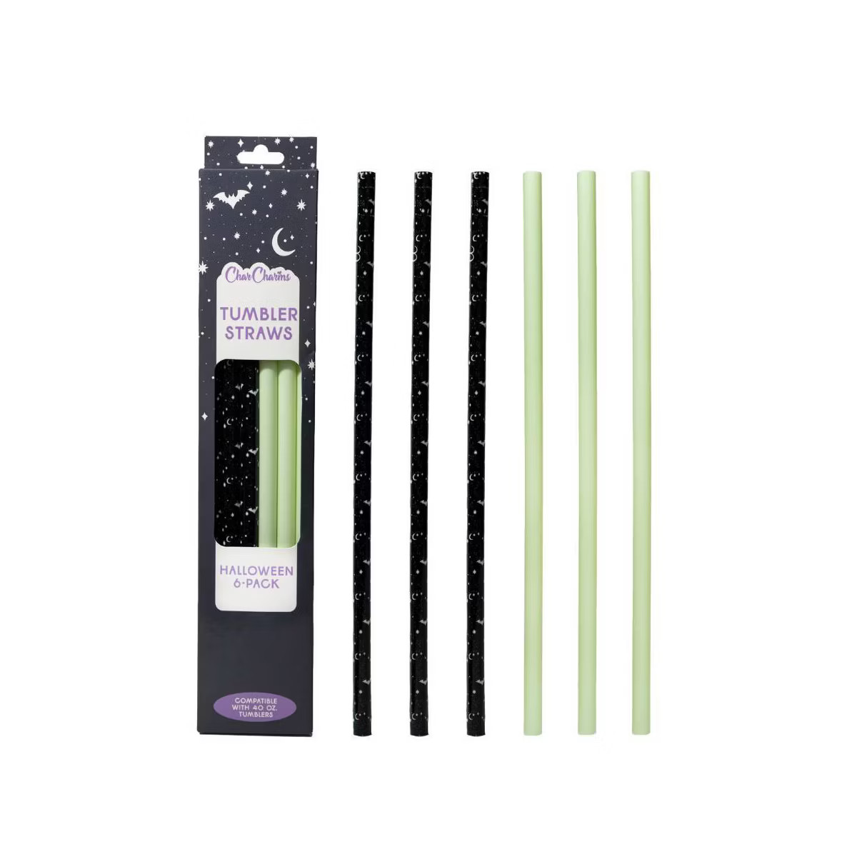 CharCharms 6pk 40oz Water Bottle Straws | Target