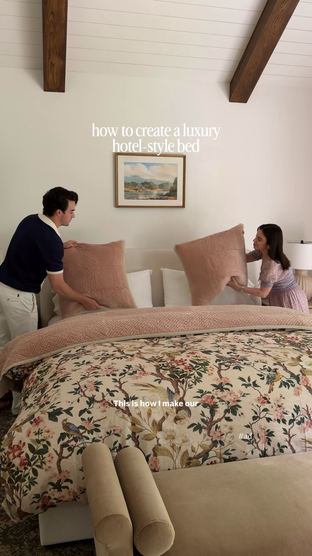 #ad How to create a luxury hotel-style bed! 
I always start with crisp sheets, a textured quilt and a duvet cover with 2 duvet inserts (which makes ALL the difference!). The secret to a luxe bed is to also make it smell amazing, the new @downy Boutique Botanicals scent booster beads are perfect for Spring!

I used the Violeta scent and it made our bedding smell so fresh and luxurious for days. The fragrances are inspired by nature and give the whole room that boutique hotel feeling at home.
You can find the new Downy Boutique Botanicals exclusively at @target 🤍 

#TargetPartner #Downy @shop.ltk #liketkit