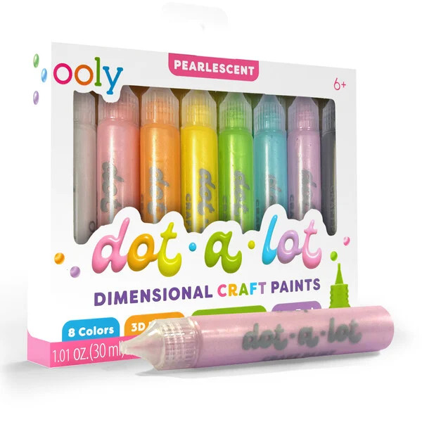 Dot-A-Lot Dimensional Craft Paint, Pearlescent Colors | Maisonette