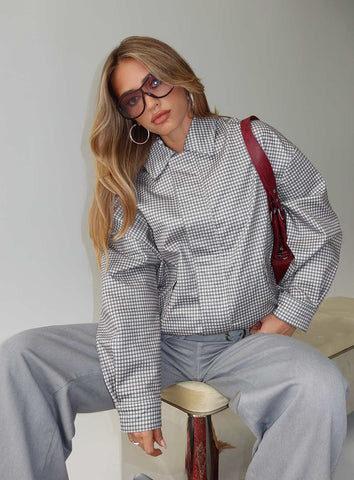 Kenny Bomber Jacket Cream Check | Princess Polly US