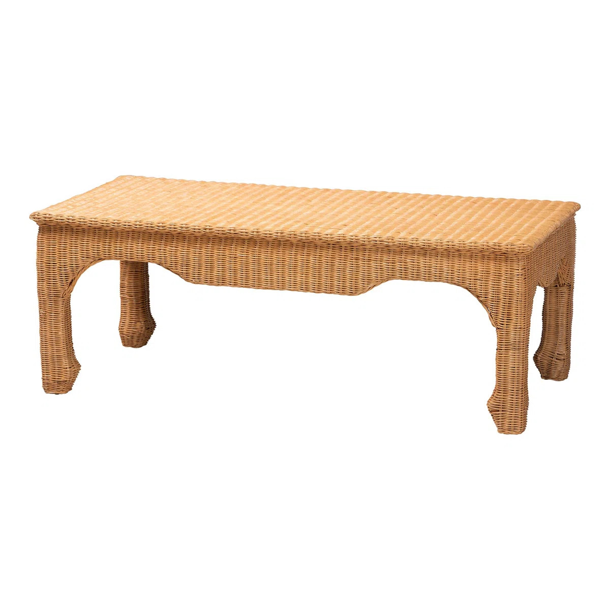 Dakota Fields Bali & Pari Abena Ming Style Rattan Coffee Table - Rectangular Boho Chic Accent Tab... | Wayfair North America