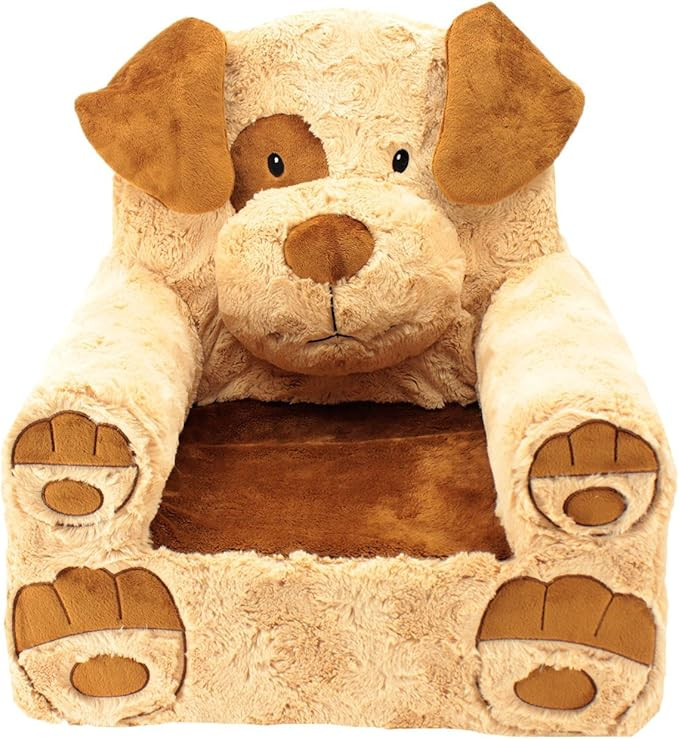 Animal Adventure | Sweet Seats | Tan Dog Children's Plush Chair, Larger :14" x 19" x 20" | Amazon (US)