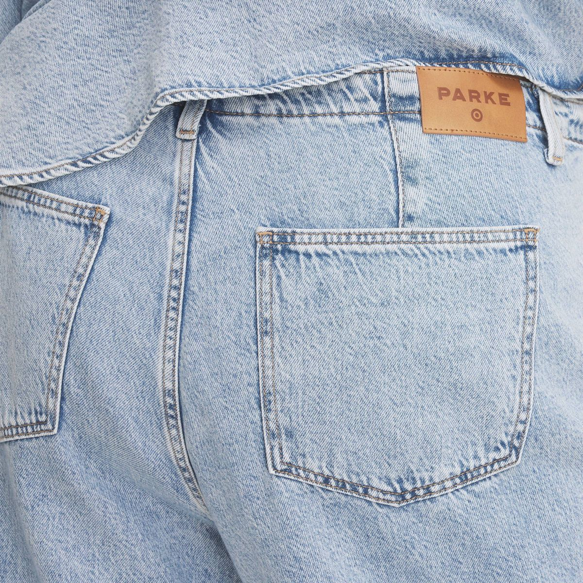 Women's Mid-Rise Drawstring Baggy Jeans - Parke x Target Light Wash 30 | Target