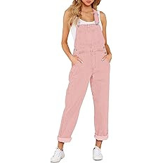 GRAPENT Overalls for Women Loose Fit Jean Denim Bib Jumpsuit Stretch Overall Pants | Amazon (US)