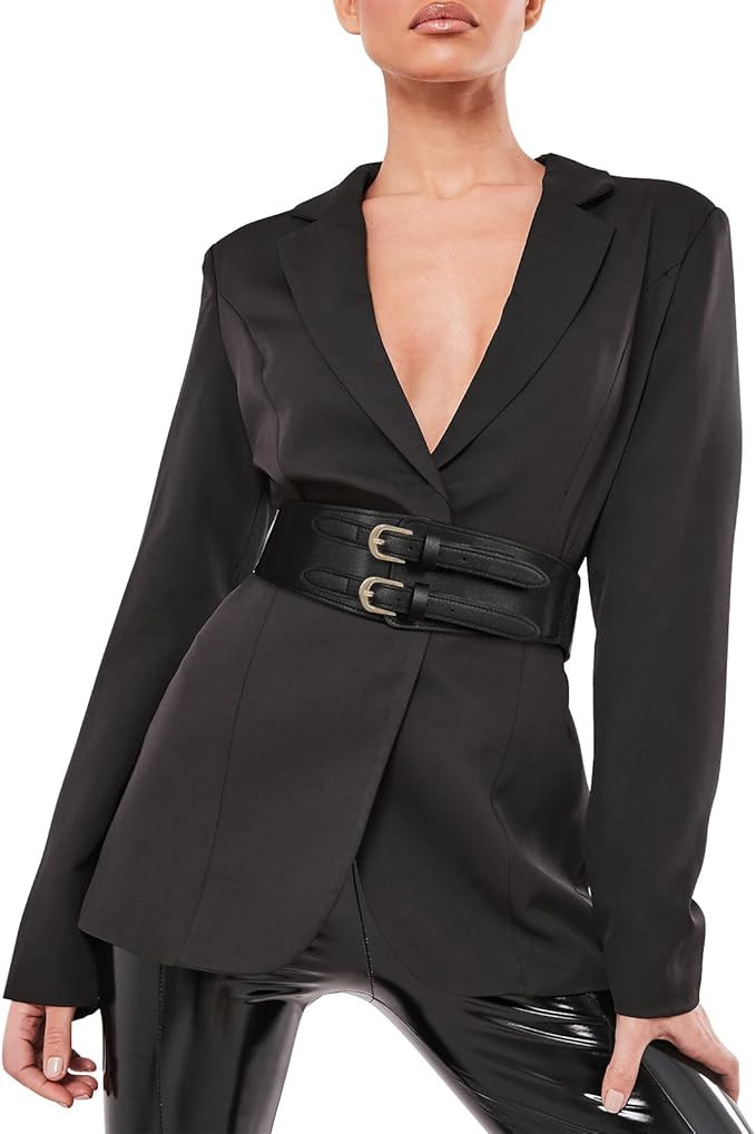 Kajeer Elastic Wide Waist Belt Women - Vintage Cinch Belts Women Wide Stretchy Belt for Dresses | Amazon (US)