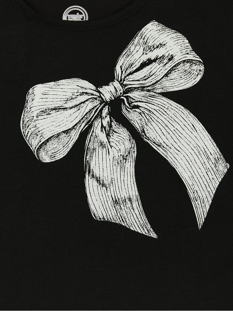 Wonder Nation Girls Long Sleeve Top and Wide Leg Pant Pajama Set, 2-Piece, Sizes 4-18 & Plus - Wa... | Walmart (US)