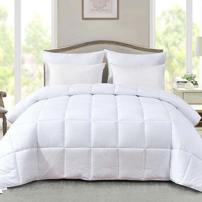 Homelike Moment Lightweight Queen Comforter - White Duvet Insert Down Alternative Bedding Comfort... | Amazon (US)
