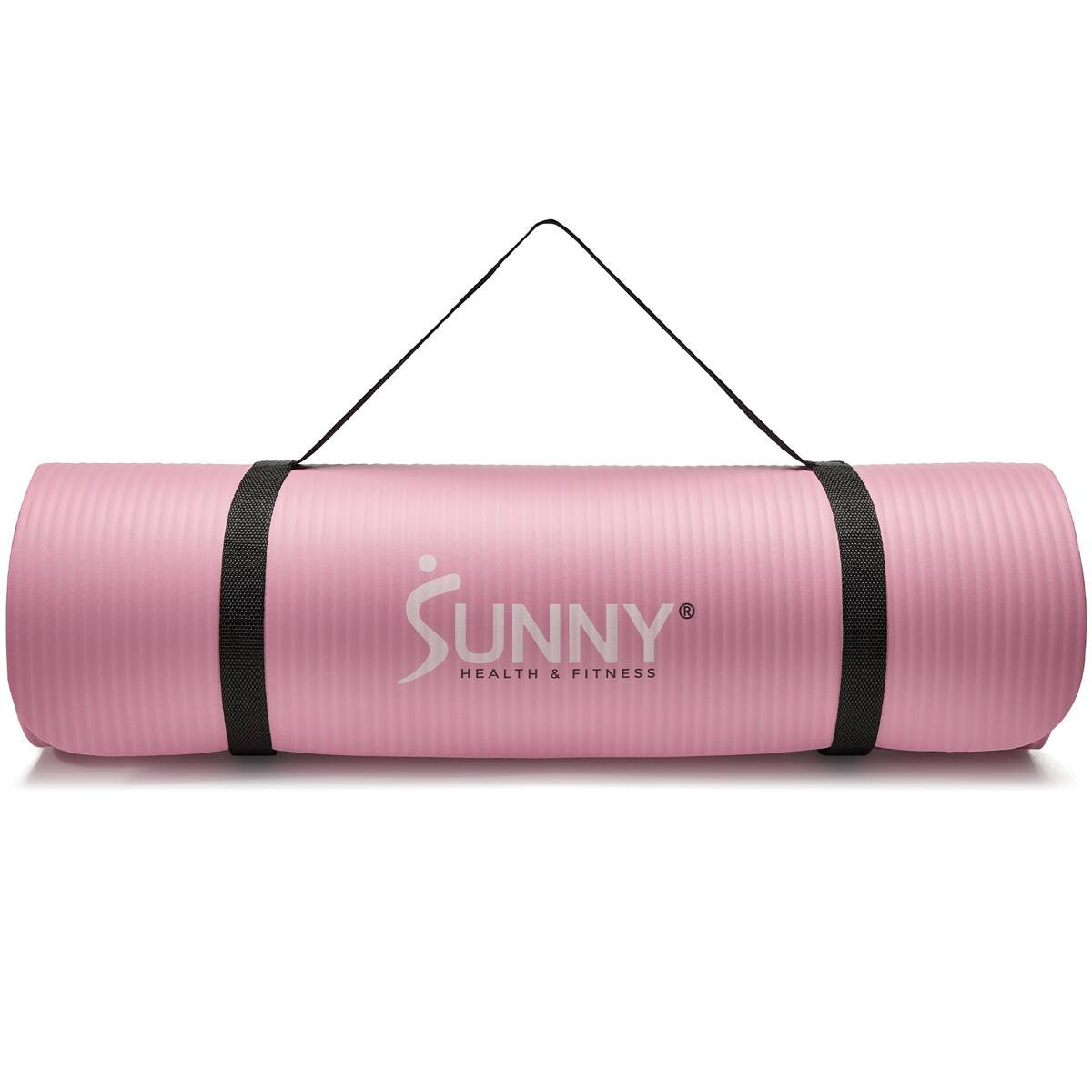 Sunny Health & Fitness - Premium 1/2-Inch Extra Thick Exercise Yoga Mat - Pink | Best Buy U.S.