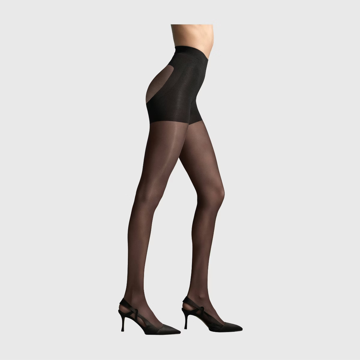 L'eggs Women's 20 Denier 360 Contour Sheer Tights - Black S: High Waisted, Built-in Slimming Laye... | Target