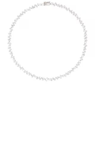 SHASHI Pear Diamond Tennis Necklace in Silver from Revolve.com | Revolve Clothing (Global)