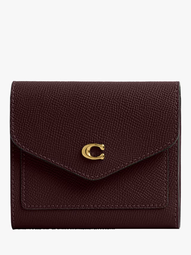 CoachWyn Small Leather Envelope Purse, B4/Merlot | John Lewis (UK)