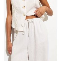 White High Waist Wide Leg Trousers New Look | New Look (UK)