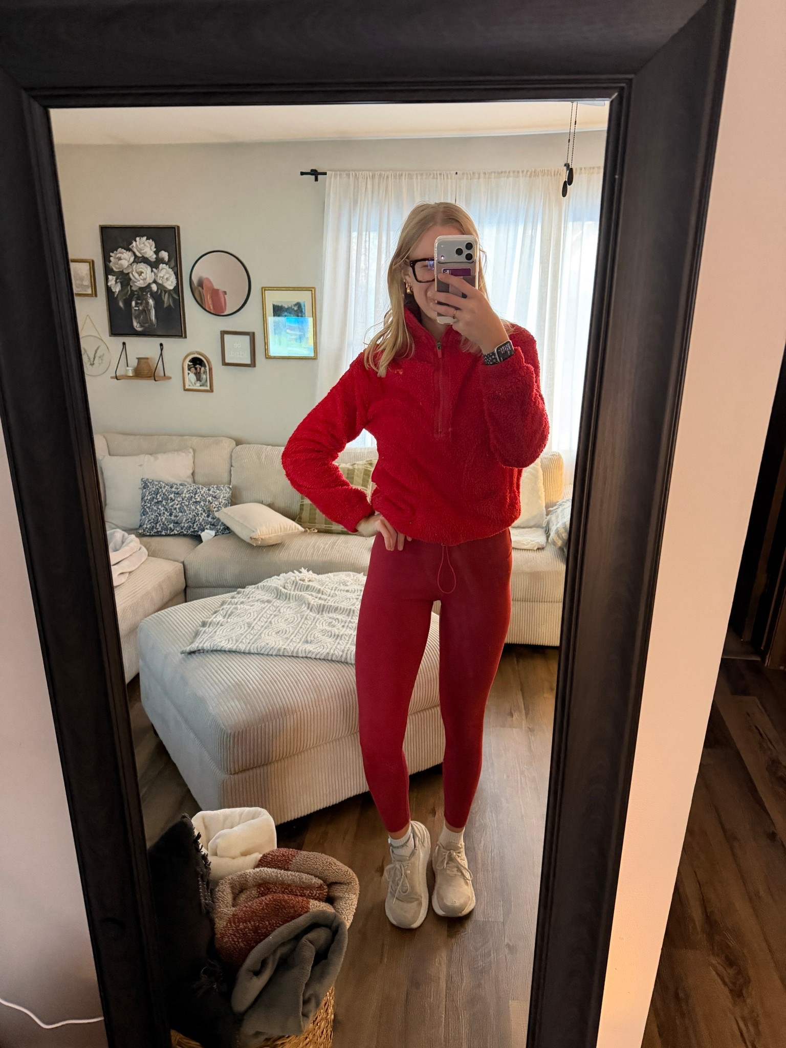 Another look at Friyay’s all red fitttt — 01.30.26 ❤️🎈‼️🍓🍒⛽️📌

Small in red Amazon leggings (on sale today for $19.99 💸)
Small in red Walmart quarter-zip fleece (only $10.98 but limited sizing)
m/l in Amazon tank top (comes in a 3 pack)
9 in white New Balance running shoes
🧦 socks are from Old Navy :)

Amazon finds, Amazon fashion, Amazon activewear, Amazon leggings, Amazon deals, red leggings, workout leggings, soft leggings, Lululemon dupes, Amazon tank tops, ribbed tank tops, Walmart finds, Walmart fashion, Walmart fleece jackets, quarter zip jackets, red fleece, trending fleece, Walmart deals, Walmart sale, New Balance shoes, white running shoes, winter outfits

#LTKootd #LTKActive #LTKSaleAlert