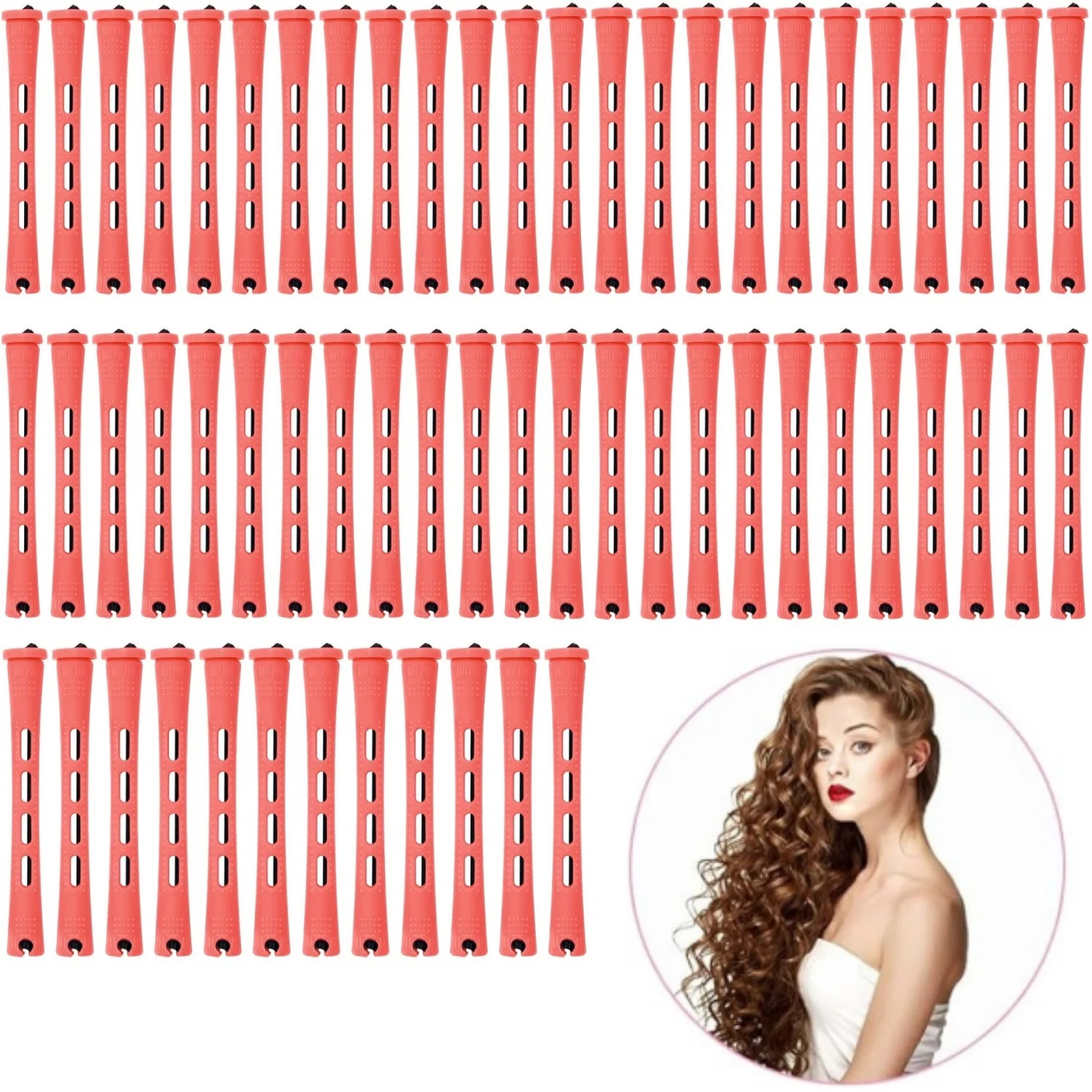LQQBOX 60 Pcs Perm Rods for Long Hair Plastic Curl Rods Cold Wave Rods Hair Curling Roller for Ha... | Walmart (US)