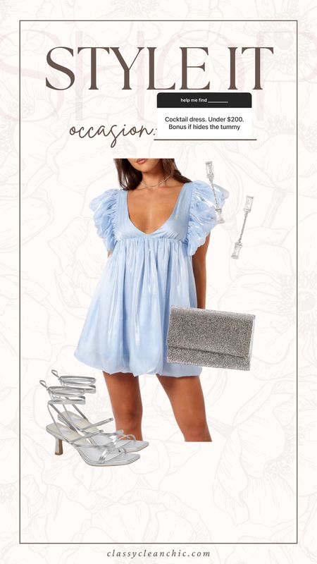 Cocktail wedding guest dress. Special occasion dress ordered my usual size small. 
Dibs code: emerson
Electric picks: emerson20

#LTKWedding #LTKParties #LTKFindsUnder100
