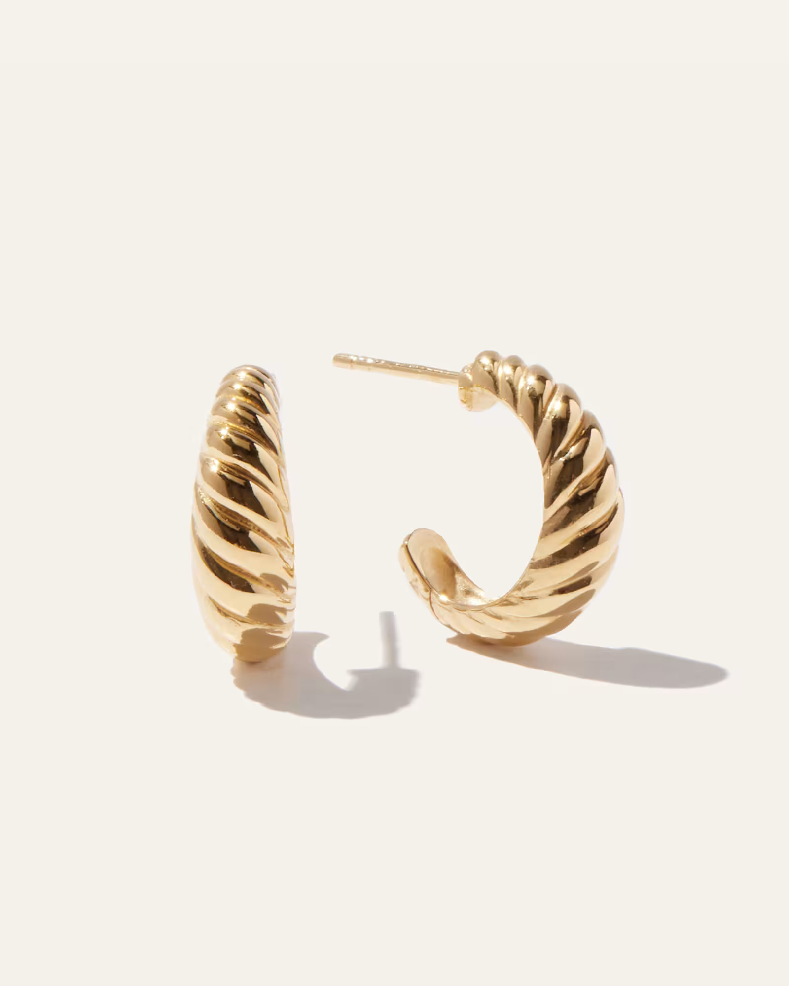 Croissant Hoops in Gold Vermeil | Quince