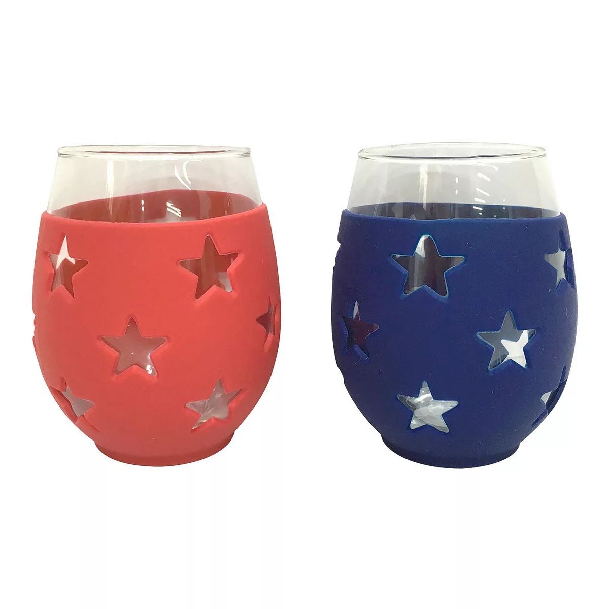 Celebrate Americana Together 2-pc. Stars Stemless Wine Glass Set | Kohl's