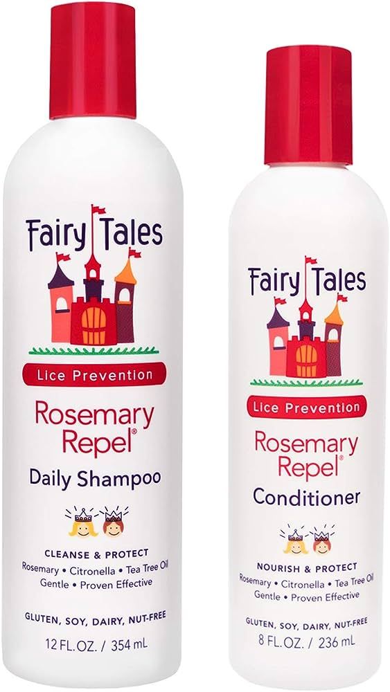 Fairy Tales Rosemary Repel Lice Shampoo - Daily Kids Shampoo (12 Fl Oz) & Conditioner (8 Fl Oz) D... | Amazon (US)