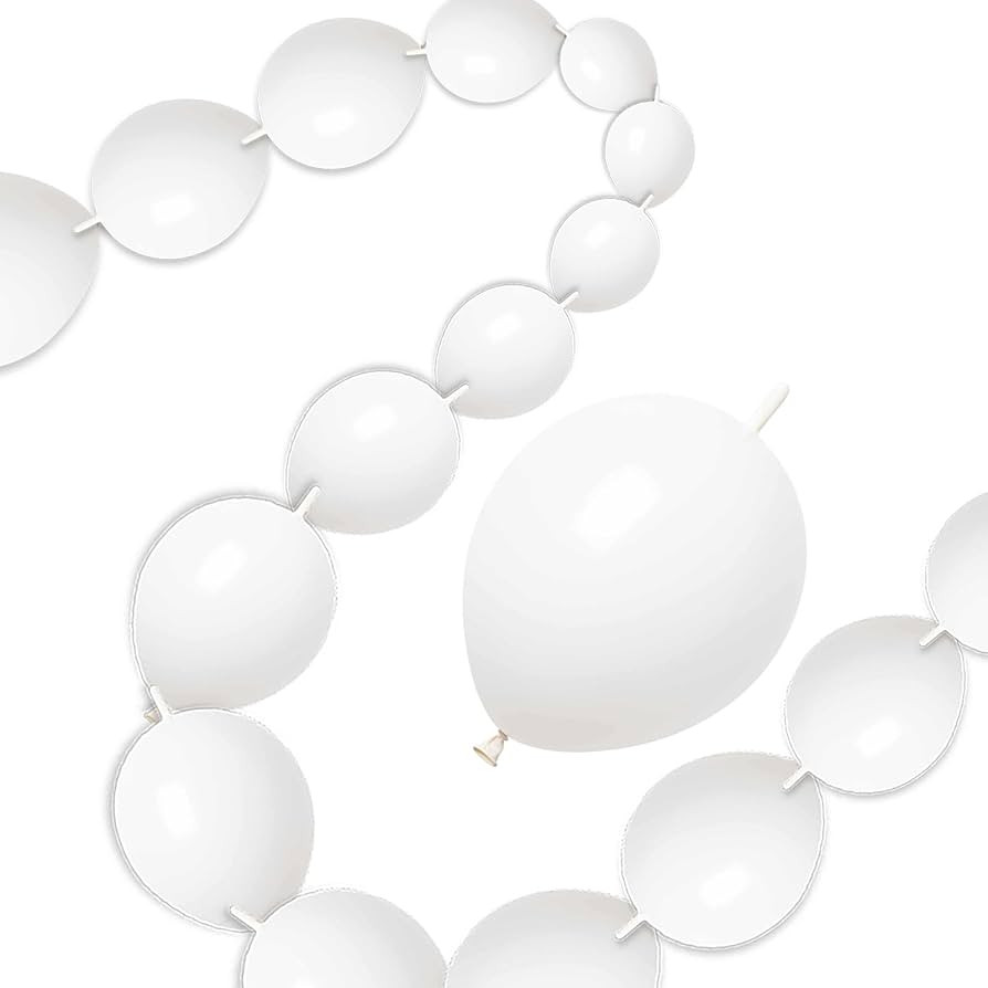 100 Pcs Quick Link Balloons White 10 inch, Latex Linking Balloons for Balloon Wall/Balloon Arches... | Amazon (US)