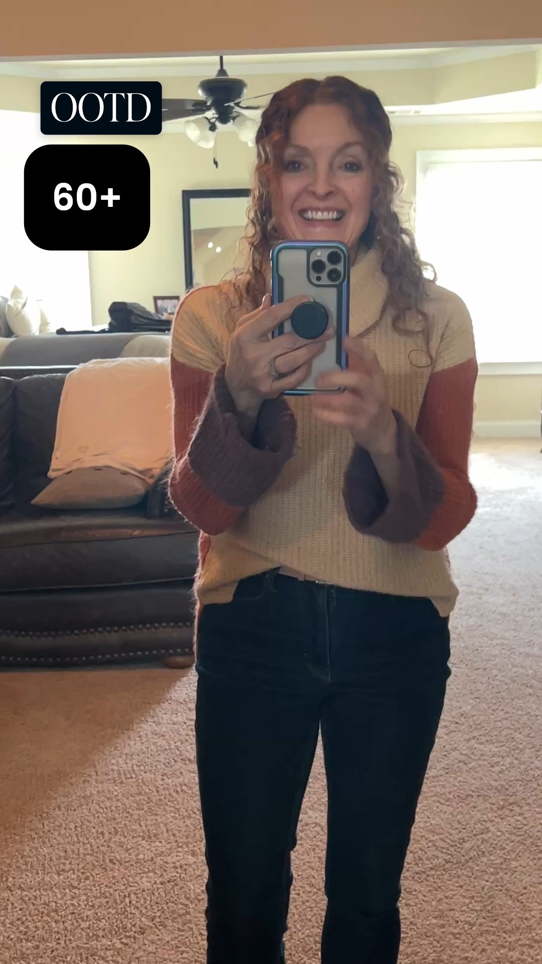 #OOTD for us #60+
Taking an overnighter to the mountains ⛰️ and it’s been quite cold so this nice cozy color block sweater will do just perfectly

I’m taking along my La Sportivas in case there’s a chance to hike in the mountains.
I packed a couple of coats (my green puffer vest and then my new balance fleece for serious outdoors activities)

Have a wonderfully blessed day & Find everything here on my LTK🥰

#LTKOver40 #LTKootd #LTKActive