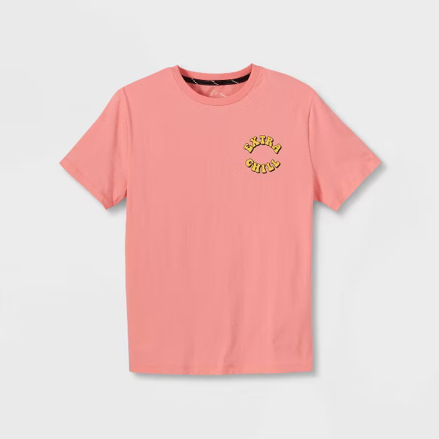 Boys' 'Extra Chill' Graphic Short Sleeve T-Shirt - art class™ Pink | Target