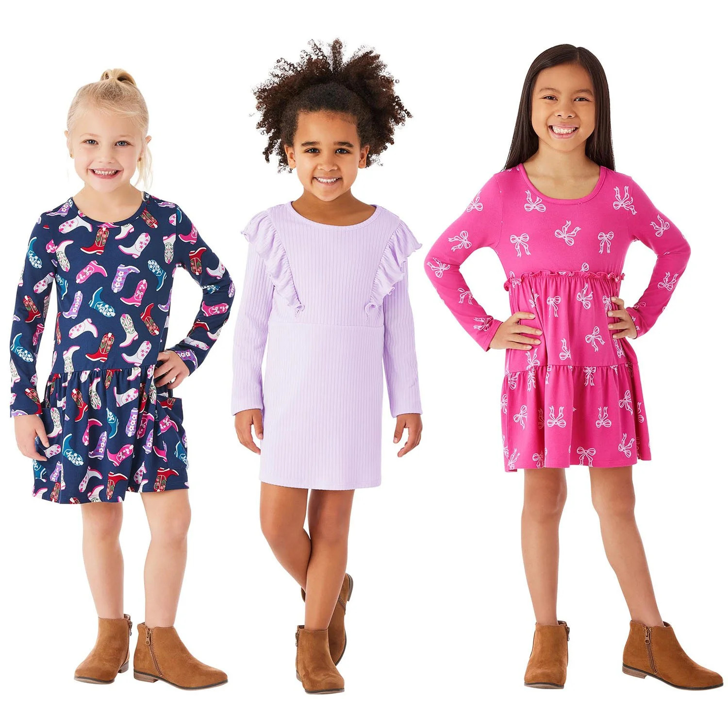 Member's Mark Girls 3-Pack Knit Dress | Sam's Club