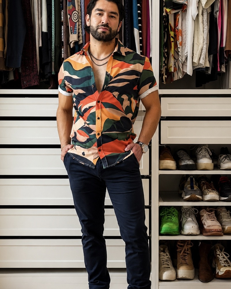 COLOR GUIDE: Balance bold prints with solid, neutral pieces. Choose accessories that complement one or two shades from the print to keep the outfit coordinated, polished, and easy on the eyes.

#LTKgrwm #LTKootd #LTKMens