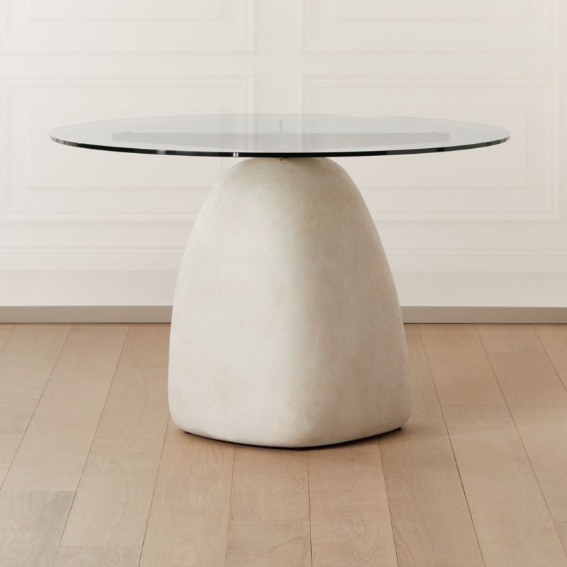 Stone Ivory Round Dining Table 47" + Reviews | CB2 | CB2