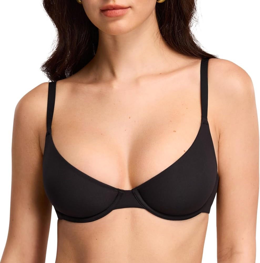 DOBREVA Women's Unlined Demi Bra Underwire Everyday | Amazon (US)