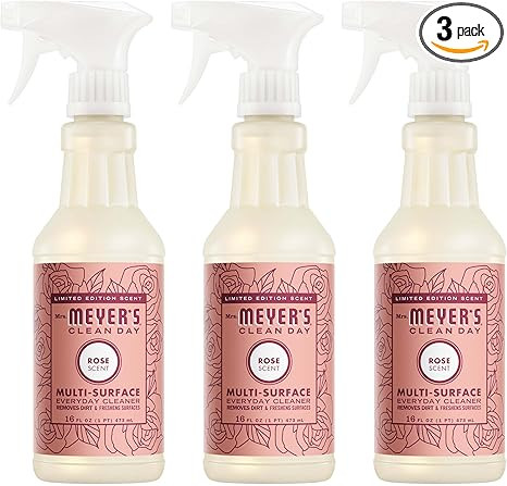 MRS. MEYER'S CLEAN DAY Multi-Surface Everyday Cleaner, Rose Scent, 16 Fl Oz Bottle - 3 Pack | Amazon (US)