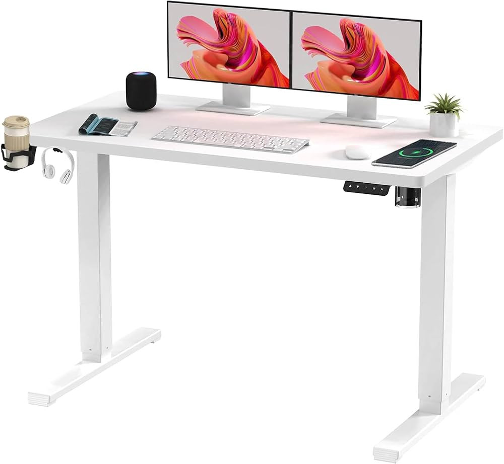SANODESK QS+110 * 60 Electric Standing Desk Height Adjustable Standing Desk Sit Stand Desk Adjust... | Amazon (UK)
