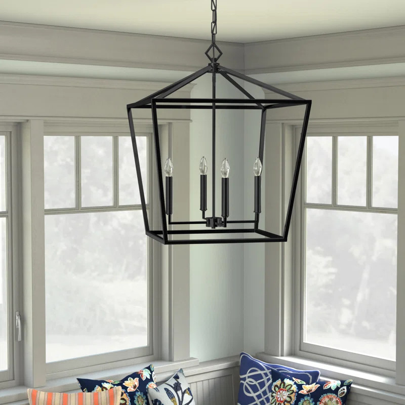 Poisson 4 - Light Lantern Geometric Chandelier | Wayfair North America