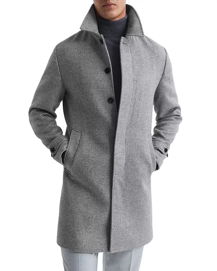 Wool Blend Check Epsom Overcoat | Bloomingdale's (US)
