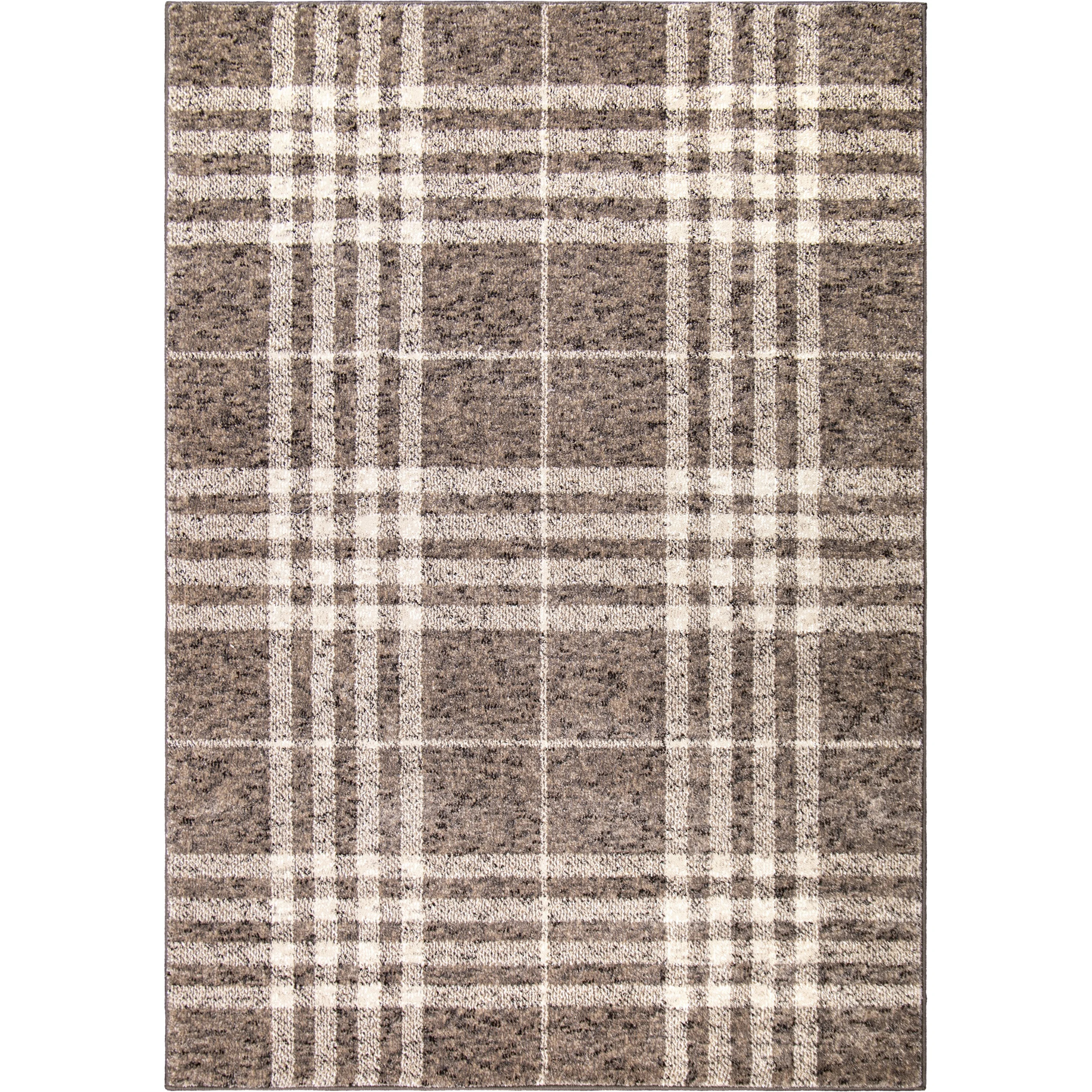 My Texas House Highlands 5' X 7' Dark Beige Plaid Area Rug | Walmart (US)