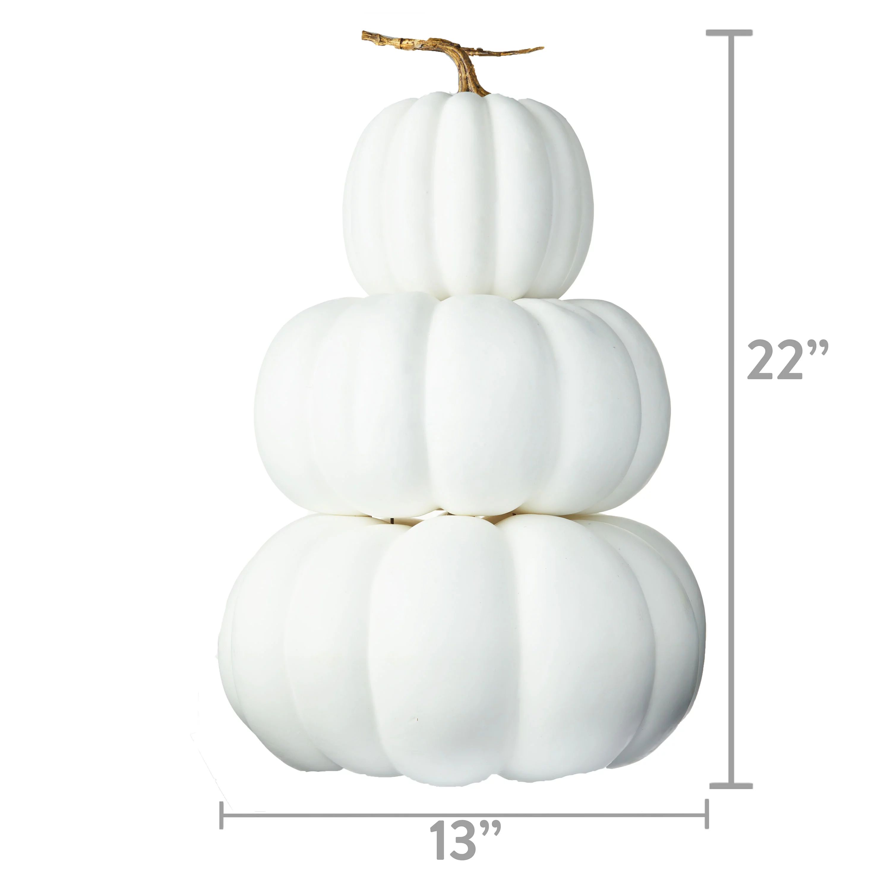Way to Celebrate Harvest 22.5" Height White Stack Pumpkins Decoration - Walmart.com | Walmart (US)