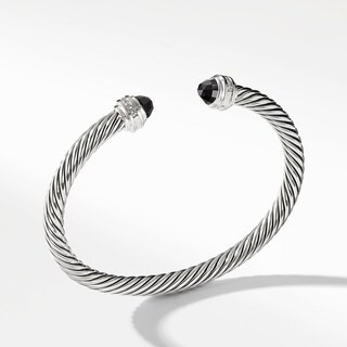 Cable Classic Collection® Bracelet with Black Onyx and Diamonds | David Yurman