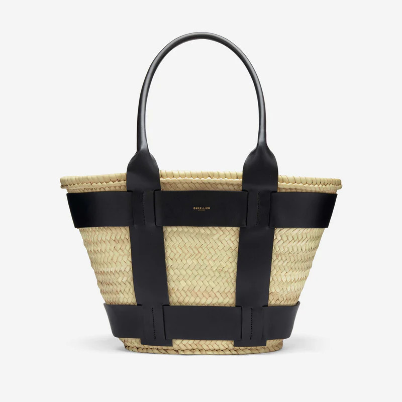 The Santorini | Natural Basket Black Smooth | DeMellier | DeMellier